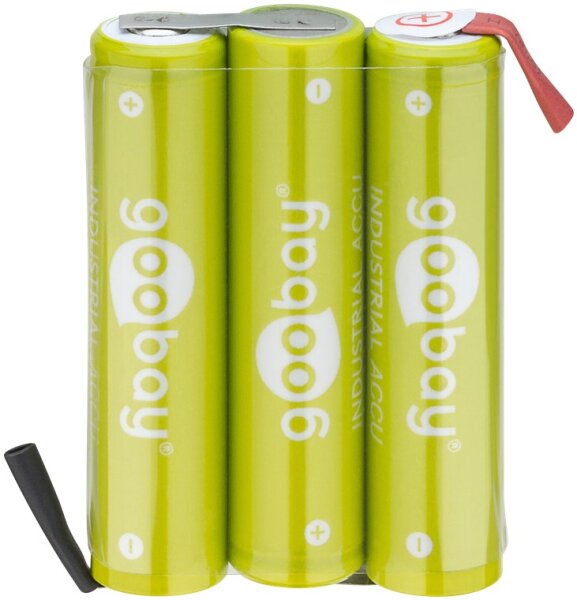 goobay - 3x AAA (Micro) Akku - 3,6 Volt 800mAh LSD-NiMH Akku (Ready-to-Use) Akkupack zum Selbsteinbau