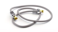 RJ45 Patchkabel CAT 6A S/FTP (PiMF), 500 MHz mit CAT 7 Rohkabel, grau