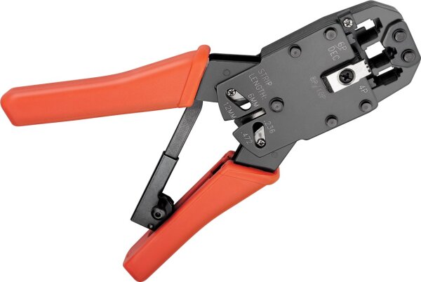 Crimpzange für Modularstecker, kompakte Ausführung