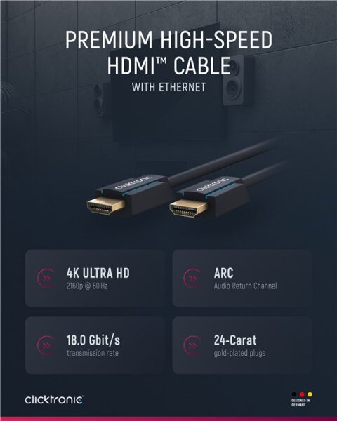 Premium-High-Speed-HDMI™-Kabel mit Ethernet