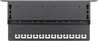 CAT 6a 10-Zoll (25,4 cm) Patch Panel, 12 Port, (1 HE)