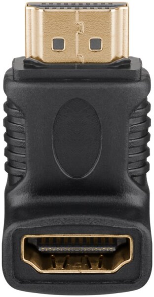 HDMI™-Winkeladapter 270° vertikal, 4K @ 60 Hz, vergoldet