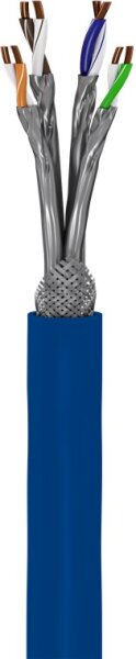 CAT 7A+ Netzwerkkabel, S/FTP (PiMF), blau