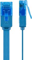 CAT 6A Flach-Patchkabel, U/UTP, blau