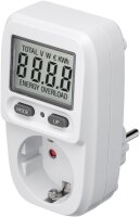 Digitales Energiekostenmessgerät / Stromzähler - weiß/grau IP20 Pb
