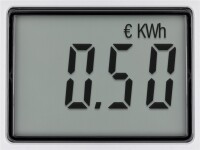 Digitales Energiekostenmessgerät / Stromzähler - weiß/grau IP20 Pb