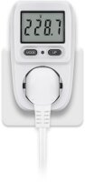 Digitales Energiekostenmessgerät / Stromzähler - weiß/grau IP20 Pb