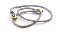 RJ45 Patchkabel CAT 6A S/FTP (PiMF), 500 MHz mit CAT 7 Rohkabel, grau