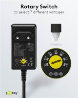 Universal-Netzteil (3V-12V max. 18W / 1,5A) - inkl. 1 USB- und 8 DC-Adapter