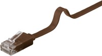 CAT 6 Flach-Patchkabel, U/UTP, dunkelbraun