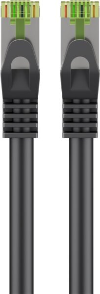 RJ45-Patchkabel mit CAT 8.1 S/FTP Rohkabel, schwarz