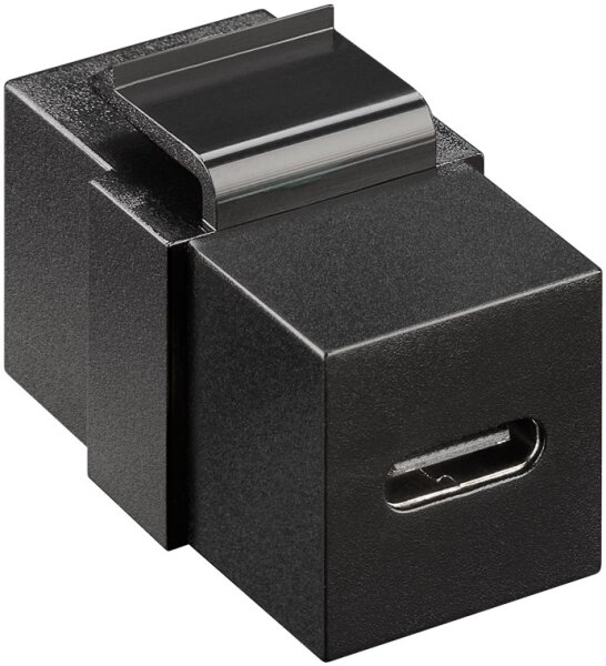 Keystone-Modul USB-C™-Verbinder, USB 3.2 Gen 2 (10 Gbit/s), schwarz - USB-C™-Buchse > USB-C™-Buchse