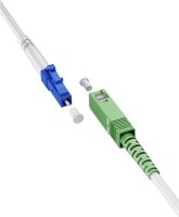 Glasfaserkabel (FTTH), Singlemode (OS2) White, (Simplex), 3 m