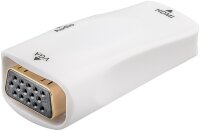 Kompakter HDMI™/VGA-Adapter inkl. Audio, vergoldet