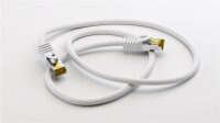 RJ45 Patchkabel CAT 6A S/FTP (PiMF), 500 MHz mit CAT 7 Rohkabel, weiß