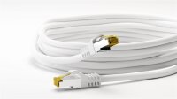 RJ45 Patchkabel CAT 6A S/FTP (PiMF), 500 MHz mit CAT 7 Rohkabel, weiß