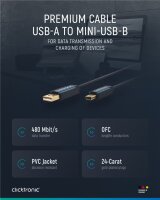 USB-A-auf-USB-Mini-B 2.0 Adapterkabel