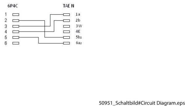 TAE-N-Anschlusskabel (International Pinout) 4-polig, 6 m