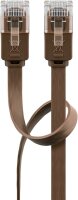CAT 6 Flach-Patchkabel, U/UTP, dunkelbraun
