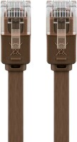 CAT 6 Flach-Patchkabel, U/UTP, dunkelbraun