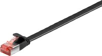 CAT 6 Flach-Patchkabel /Lankabel mit RJ45-Anschlüssen- schwarz 0,5m