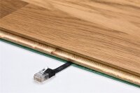 CAT 6 Flach-Patchkabel /Lankabel mit RJ45-Anschlüssen- schwarz 0,5m