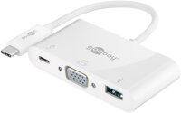 USB-C™ Multiport-Adapter auf USB-A (USB 3.0), VGA, USB-C™ (PD), weiß