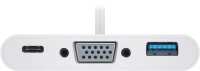 USB-C™ Multiport-Adapter auf USB-A (USB 3.0), VGA, USB-C™ (PD), weiß
