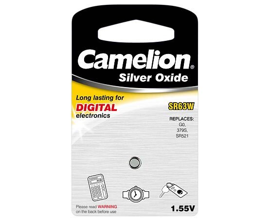 Camelion - SR63W / G04 / SR521 / 379 - 1,55 Volt 10mAh Silber Oxid - EOL = Mindesthaltbarkeitsdatum abgelaufen