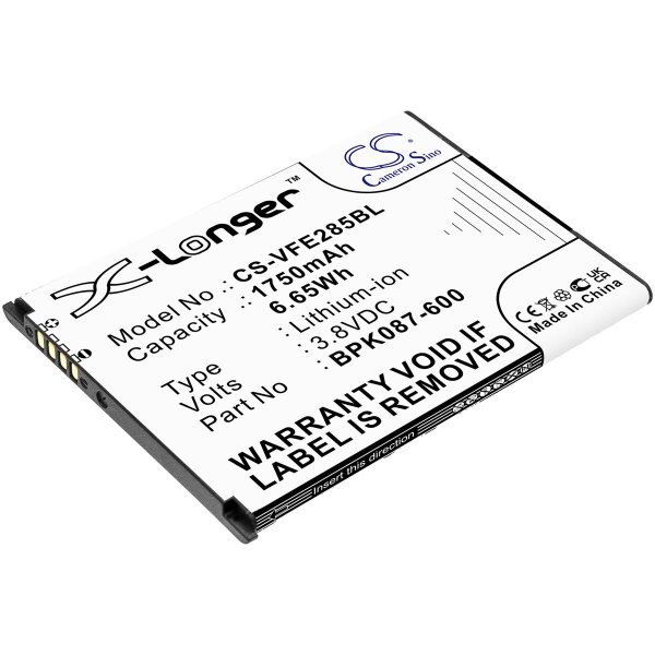 Ersatzakku - CS-VFE285BL für Verifone E285 / IPAY E285 / BPK087-600 - 3,8 Volt 1750mAh Li-Ion
