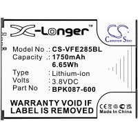 Ersatzakku - CS-VFE285BL für Verifone E285 / IPAY E285 / BPK087-600 - 3,8 Volt 1750mAh Li-Ion