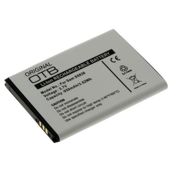 OTB - Ersatzakku kompatibel zu Samsung Galaxy Ace S5830 - 3,7 Volt 950mAh Li-Ion