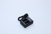 vhbw - Dual Schnell-Ladegerät - Garmin Virb 360 / VIRB360 / GMICP702335 - inkl. Micro-USB Kabel