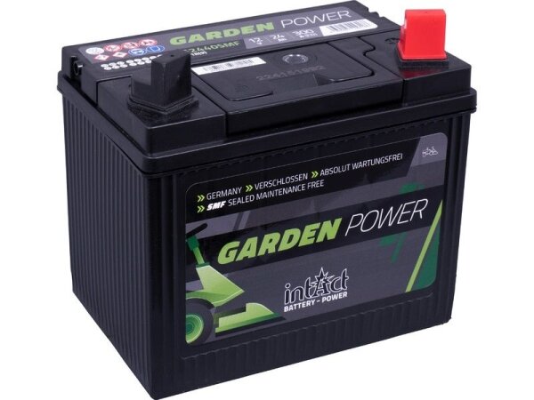 intAct - GARDEN POWER - 52440SMF (U1R(9)) - 12 Volt 24Ah Pb - Rasentraktor Batterien für Craftsman 163465