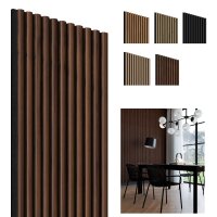Akustik Wandpanel Walnuss-Schwarz, 1250 x 300mm, 11...