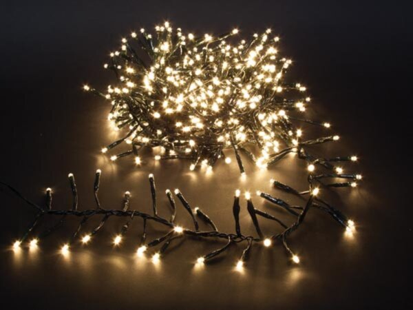 Mini Playlight Feuerwerkskörper LED - 5,6 m - 480 warmweiße Lampen - grünes Kabel - 24 V