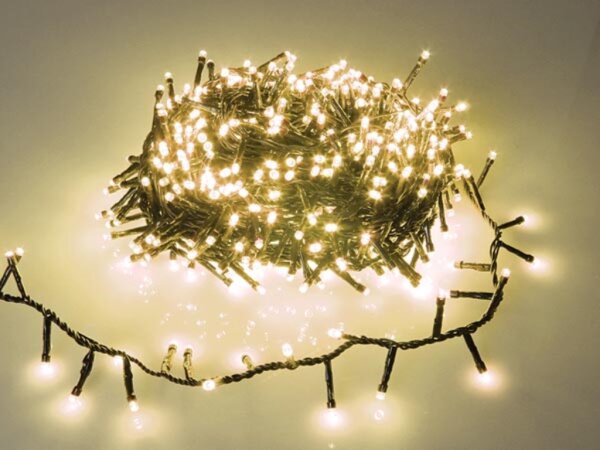 Straightlight LED - 16 m - 750 warmweiße Lampen - grünes Kabel