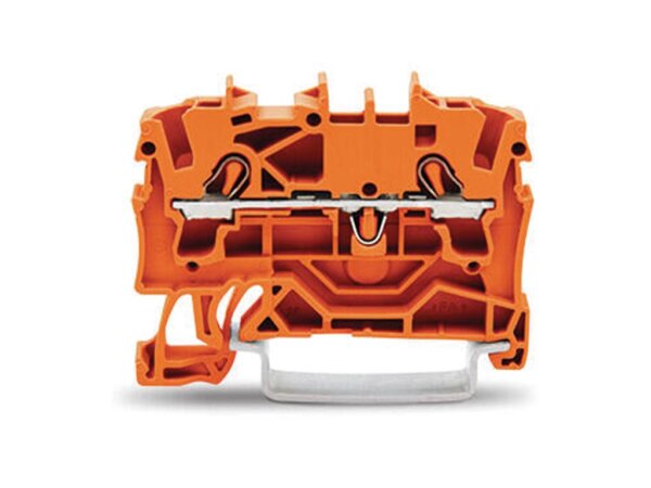 2-Leiter-Durchgangsklemme 2,5 mm², orange