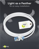 Ultraflexibles CAT 6A Patchkabel, slim, U/FTP, weiß