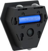 LED-Solar-Wandleuchte Diamant, schwarz