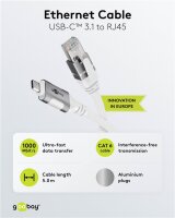 Ethernet-Kabel USB-C™ 3.1 auf RJ45, 5 m