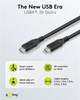 USB-C™-Kabel, USB4™, 100 W, 20 Gbit/s, Power...