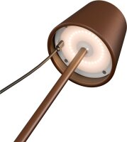 Kabellose LED-Tischleuchte, Bronze