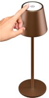 Kabellose LED-Tischleuchte, Bronze