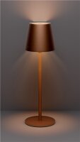 Kabellose LED-Tischleuchte, Bronze