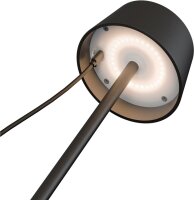 Kabellose LED-Tischleuchte Solar, schwarz
