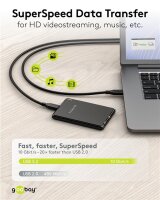 USB-C™-Kabel, USB 3.2, 60 W, 10 Gbit/s, Power Delivery, 2 m