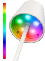 Kabellose LED-Tischleuchte RGBW, weiß