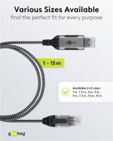 Ethernet-Kabel USB-A 3.0 auf RJ45, Slim, 1 m