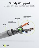 CAT 6 Patchkabel, S/FTP (PiMF), 3 m, grau, 10er-Set